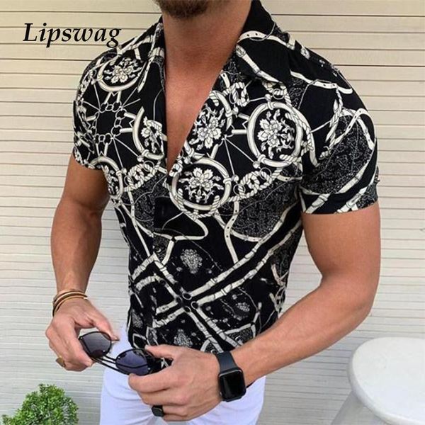 men's casual shirts 2021 summer short sleeve fashion men turn-down collar button shirt vintage pattern print slim streetwear, White;black
men's casual shirts 2021 summer short sleeve fashion men turn-down collar button shirt vintage pattern print slim streetwear, White;black