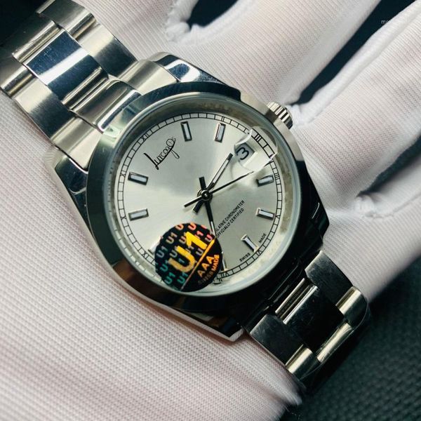 36mm silver dial watch glide smooth second hand luminous mechanical watches datejust wristwatches, Slivery;brown
36mm silver dial watch glide smooth second hand luminous mechanical watches datejust wristwatches, Slivery;brown