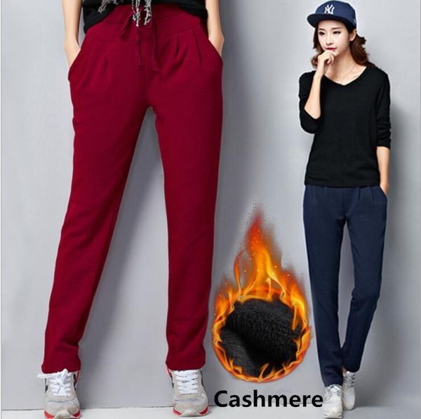 women's pants & capris 2021 winter women thick lambskin cashmere harem warm female casual loose long trousers plus size s-6xl, Black;white
women's pants & capris 2021 winter women thick lambskin cashmere harem warm female casual loose long trousers plus size s-6xl, Black;white