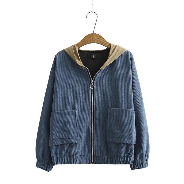 women's trench coats autumn korean fashion bomber jacket women corduroy vintage zipper cropped coat female 2021 college loose zip hoode, Tan;black 
women's trench coats autumn korean fashion bomber jacket women corduroy vintage zipper cropped coat female 2021 college loose zip hoode, Tan;black