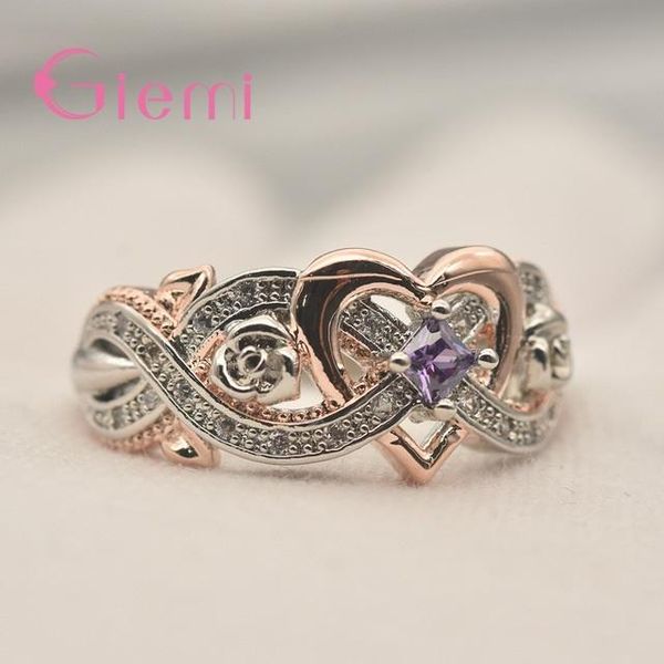 cluster rings valentine birthday gift ring sterling silver s925 purpe crystal heart wedding band bague for women female anniversary, Golden;silver
cluster rings valentine birthday gift ring sterling silver s925 purpe crystal heart wedding band bague for women female anniversary, Golden;silver