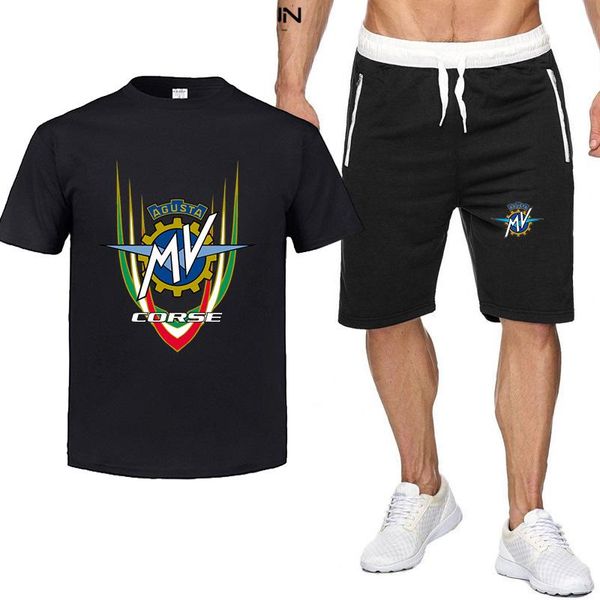 men's tracksuits 2021 summer brand mv agusta motorcycle logo t-shirt set 2-piece sportswear sports fitness printed short sleeve+shorts, Gray
men's tracksuits 2021 summer brand mv agusta motorcycle logo t-shirt set 2-piece sportswear sports fitness printed short sleeve+shorts, Gray
