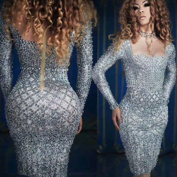 sparkly pearl rhinestones dress women birthday celebrity prom party night outfit long sleeve graceful bodycon dresses stage wear, Black;red
sparkly pearl rhinestones dress women birthday celebrity prom party night outfit long sleeve graceful bodycon dresses stage wear, Black;red