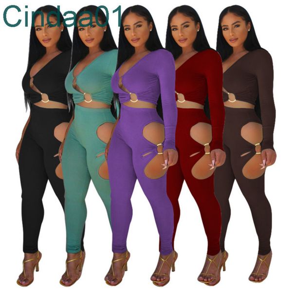 women rib knit tracksuits designer hollow out two piece pants set slim solid color v-neck crop shirt and leggings suit 5 colours, Gray
women rib knit tracksuits designer hollow out two piece pants set slim solid color v-neck crop shirt and leggings suit 5 colours, Gray