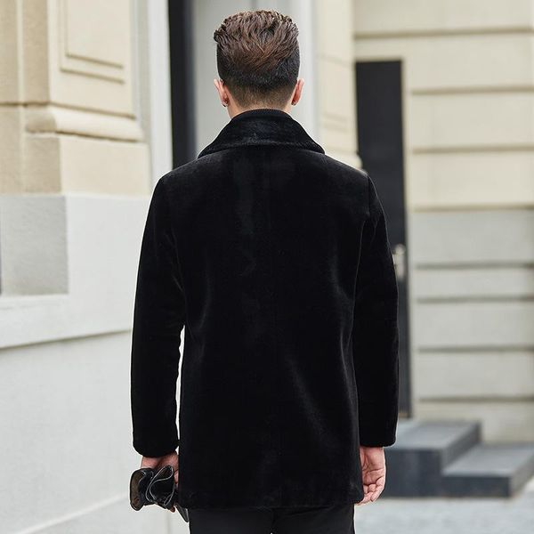 men's fur & faux fashion men slim fit wool jacket winter luxury turn-down collar single breasted business sheep coat plus size 3xl, Black
men's fur & faux fashion men slim fit wool jacket winter luxury turn-down collar single breasted business sheep coat plus size 3xl, Black