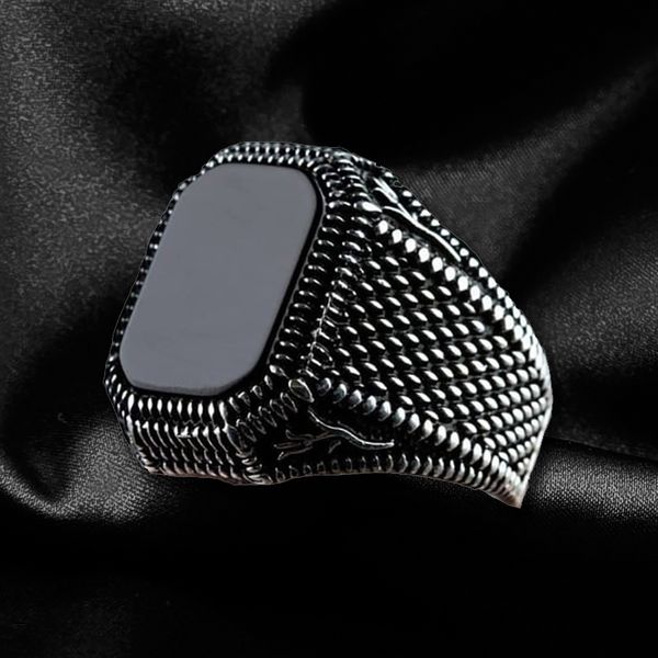 men's rings black geometric square trendy retro glossy for party wedding male ring charm jewelry accessories, Silver
men's rings black geometric square trendy retro glossy for party wedding male ring charm jewelry accessories, Silver