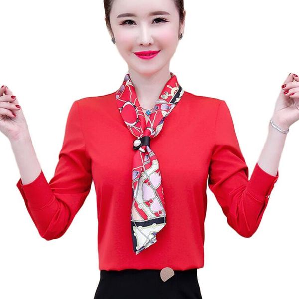 women's blouses & shirts women fashion bow tie long sleeve chiffon blouse korean office work plus size camisas mujer, White
women's blouses & shirts women fashion bow tie long sleeve chiffon blouse korean office work plus size camisas mujer, White