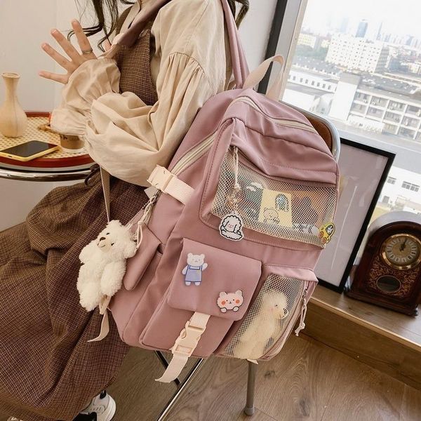 new buckle badge women backpack candy color fashion cute schoolbag shoulder student bag teenage girls college backpack
new buckle badge women backpack candy color fashion cute schoolbag shoulder student bag teenage girls college backpack