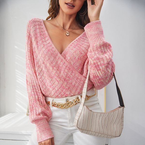 backless v-neck short women sweater autumn high street batwing sleeve female jumper elegant lady winter pink jumper, White;black
backless v-neck short women sweater autumn high street batwing sleeve female jumper elegant lady winter pink jumper, White;black