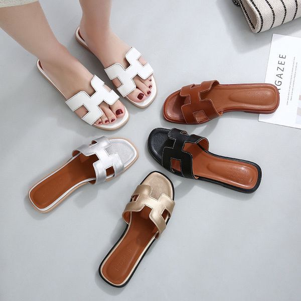 2021 sandals women's summer fashion leather h slippers new travel versatile flat bottomed beach sandals fashion, Black
2021 sandals women's summer fashion leather h slippers new travel versatile flat bottomed beach sandals fashion, Black