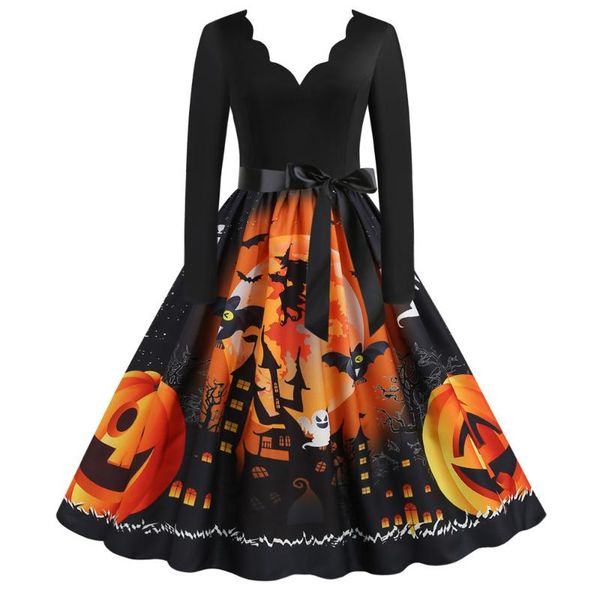 casual dresses halloween pumpkin plus size vintage gothic dress cosplay carnival costume women vestidos sashes a-line v-neck princess, Black;gray
casual dresses halloween pumpkin plus size vintage gothic dress cosplay carnival costume women vestidos sashes a-line v-neck princess, Black;gray