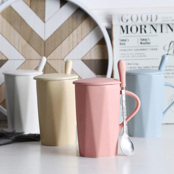mugs 350ml ceramic household coffee mug with lid and spoon creative personalized office tea cup breakfast milk couple drinkware
mugs 350ml ceramic household coffee mug with lid and spoon creative personalized office tea cup breakfast milk couple drinkware