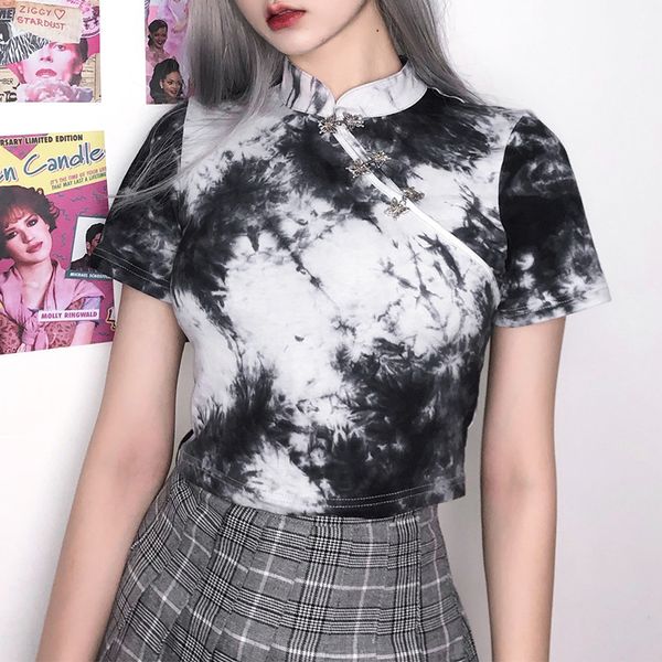 streetwear vintage slim splice crop gothic women short sleeve tie-dye bodycon t-shirt 2021 female summer new, Black;gray
streetwear vintage slim splice crop gothic women short sleeve tie-dye bodycon t-shirt 2021 female summer new, Black;gray