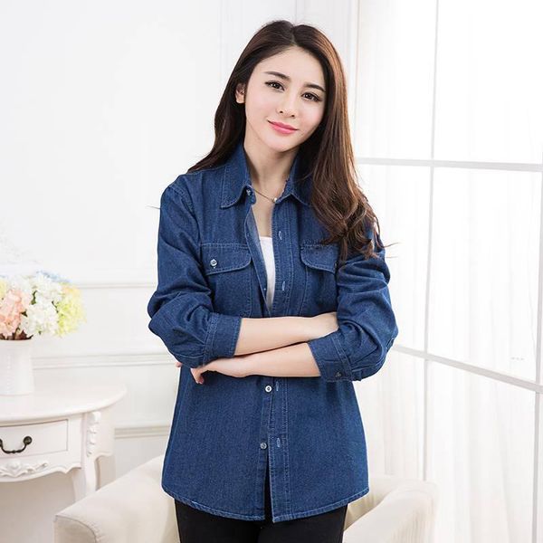 women's blouses & shirts blouse women denim shirt long sleeve loose large size jacket blusas ropa de mujer, White
women's blouses & shirts blouse women denim shirt long sleeve loose large size jacket blusas ropa de mujer, White