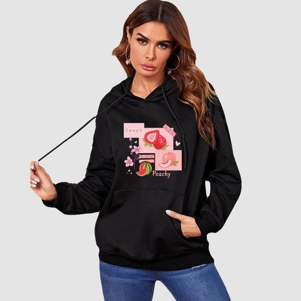 women's hoodies & sweatshirts harajuku woman strawberry print women punk hooded cotton plus size streetwear clothes with pocket fashion, Black
women's hoodies & sweatshirts harajuku woman strawberry print women punk hooded cotton plus size streetwear clothes with pocket fashion, Black