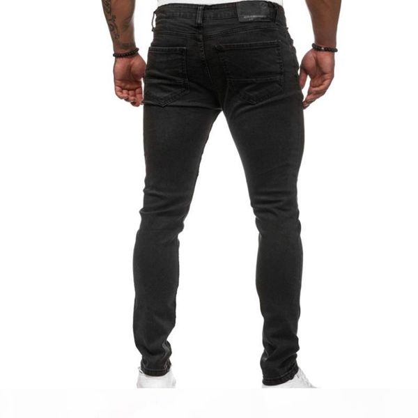 mens ripped denim jeans male skinny slim fit pencil pants black casual hip hop trousers with holes, Blue
mens ripped denim jeans male skinny slim fit pencil pants black casual hip hop trousers with holes, Blue