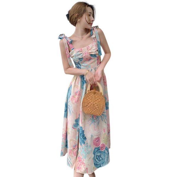 casual dresses summer french dress female suspender mid-length floral sling women vestidos femme vestido de mujer, Black;gray
casual dresses summer french dress female suspender mid-length floral sling women vestidos femme vestido de mujer, Black;gray