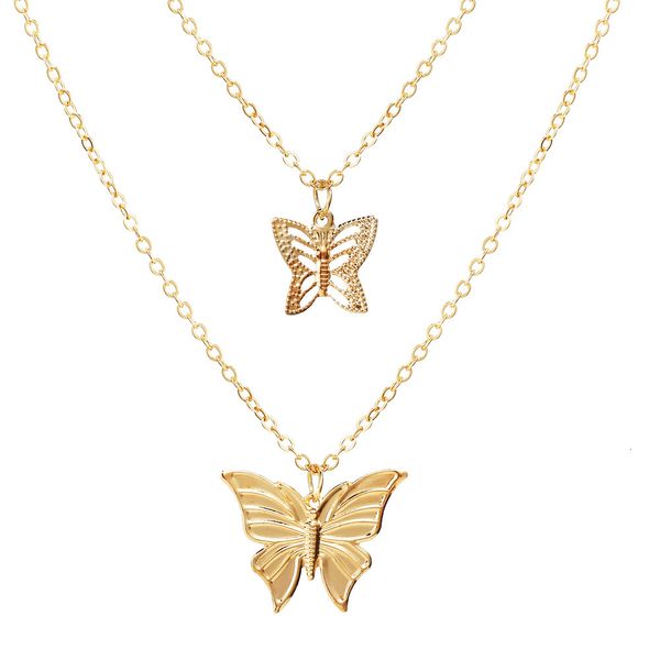 51783 butterfly star pendant necklace creative alloy metal multi-layer clavicle chain, Silver
51783 butterfly star pendant necklace creative alloy metal multi-layer clavicle chain, Silver