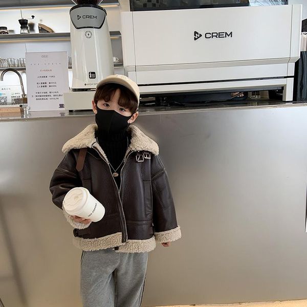 jackets children's 2021 winter thickened fur coat korean boys' warm wear one-piece outerwear 10-265, Blue;gray
jackets children's 2021 winter thickened fur coat korean boys' warm wear one-piece outerwear 10-265, Blue;gray