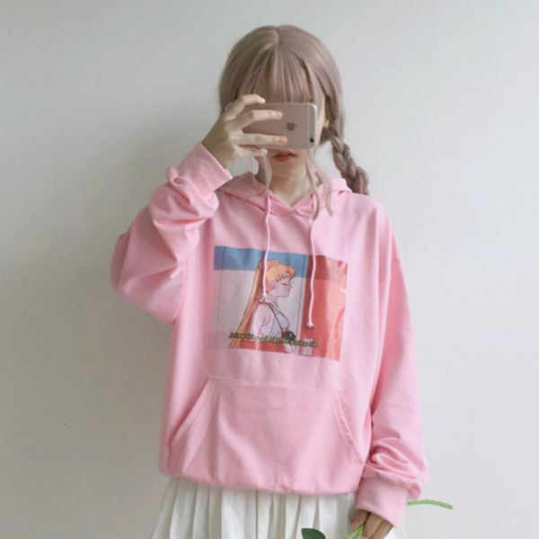 2021 new korean beauty cartoon girl pink printing hoodies women winter harajuku kawaii manga long pullovers clothes hgad, Black
2021 new korean beauty cartoon girl pink printing hoodies women winter harajuku kawaii manga long pullovers clothes hgad, Black