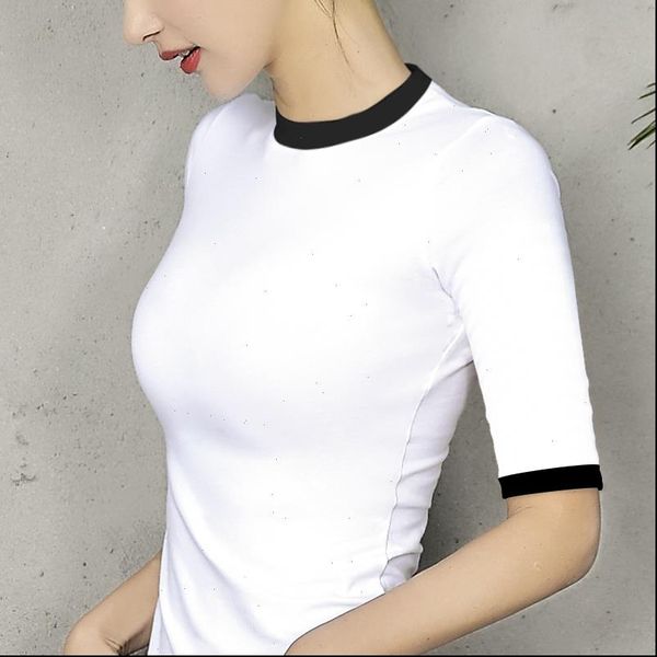 womens lady cotton short sleeve turtleneck woman tshirt all match basic t shirt half sleeve woman tshirt, White
womens lady cotton short sleeve turtleneck woman tshirt all match basic t shirt half sleeve woman tshirt, White