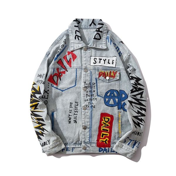2021 new graffiti letter print high street mens jeans loose causal man denim chaquette hombre jacket bomber 4mpu, White;black
2021 new graffiti letter print high street mens jeans loose causal man denim chaquette hombre jacket bomber 4mpu, White;black