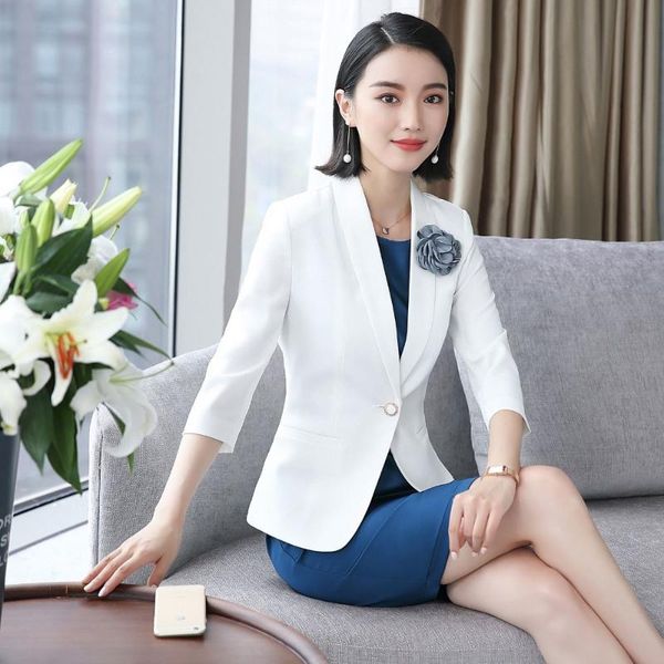 women's suits & blazers 2021 plus size womens business spring autumn women jackets slim three quarter sleeve blazer suit s-4xl, White;black
women's suits & blazers 2021 plus size womens business spring autumn women jackets slim three quarter sleeve blazer suit s-4xl, White;black