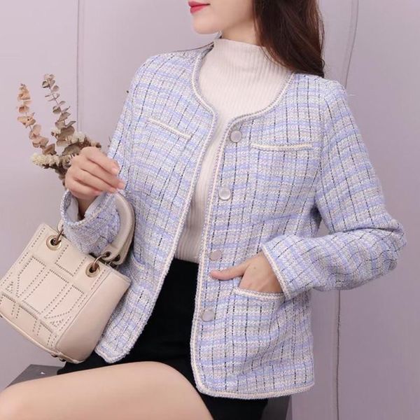women's jackets vintage tweed jacket women 2021 fall small fragrance single breasted elegant coat korean fashion loose ladies outerwea, Black;brown
women's jackets vintage tweed jacket women 2021 fall small fragrance single breasted elegant coat korean fashion loose ladies outerwea, Black;brown