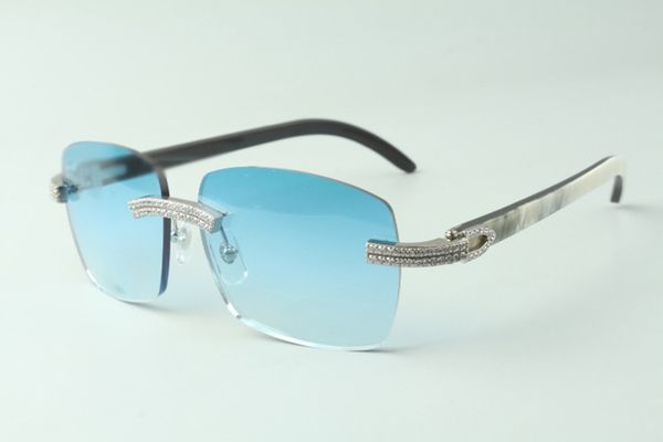 exquisite classic double row diamond sunglasses 3524025, natural mixed buffalo horn temples glasses, size: 18-140 mm, White;black
exquisite classic double row diamond sunglasses 3524025, natural mixed buffalo horn temples glasses, size: 18-140 mm, White;black