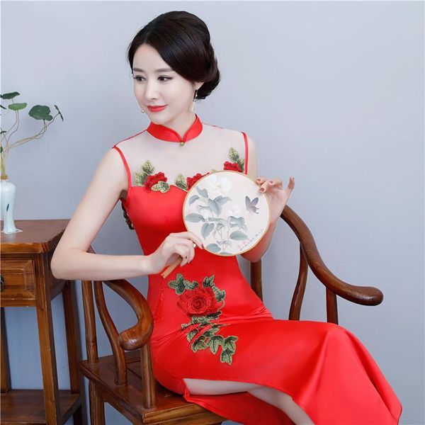 shanghai story oriental dress chinese style dresses long cheongsam sleeveless lace qipao women's chinese dress, Red
shanghai story oriental dress chinese style dresses long cheongsam sleeveless lace qipao women's chinese dress, Red