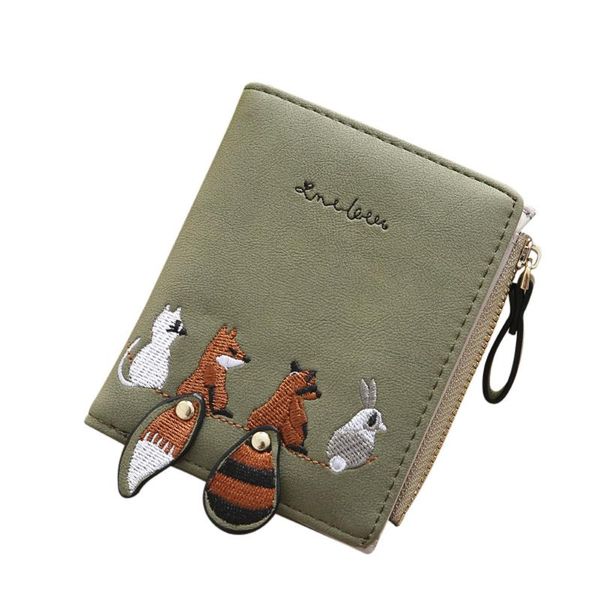 wallets maioumy female wallet short embroidery animal pattern women pink green black gray womens and purses, Red;black
wallets maioumy female wallet short embroidery animal pattern women pink green black gray womens and purses, Red;black