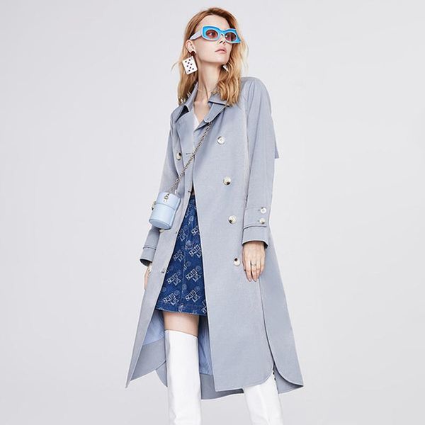 women's trench coats arrival autumn coat women loose clothing outerwear double breasted mid-length, Tan;black
women's trench coats arrival autumn coat women loose clothing outerwear double breasted mid-length, Tan;black