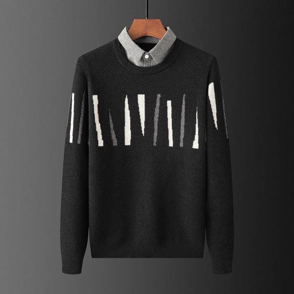 men's sweaters 2021 spring autumn sweater men fashion casual shirt fake two-piece pullover slim-fitting long-sleeved e151, White;black
men's sweaters 2021 spring autumn sweater men fashion casual shirt fake two-piece pullover slim-fitting long-sleeved e151, White;black