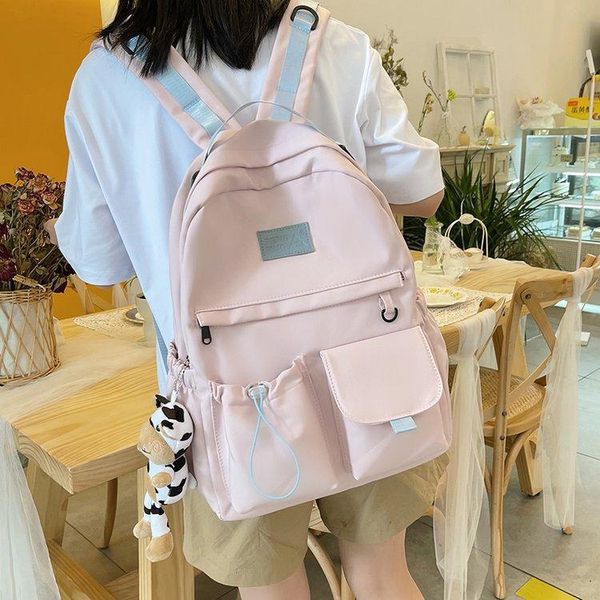 backpack art style small pure and fresh versatile casual girl student schoolbag sweet lovely simple solid color large capacity
backpack art style small pure and fresh versatile casual girl student schoolbag sweet lovely simple solid color large capacity