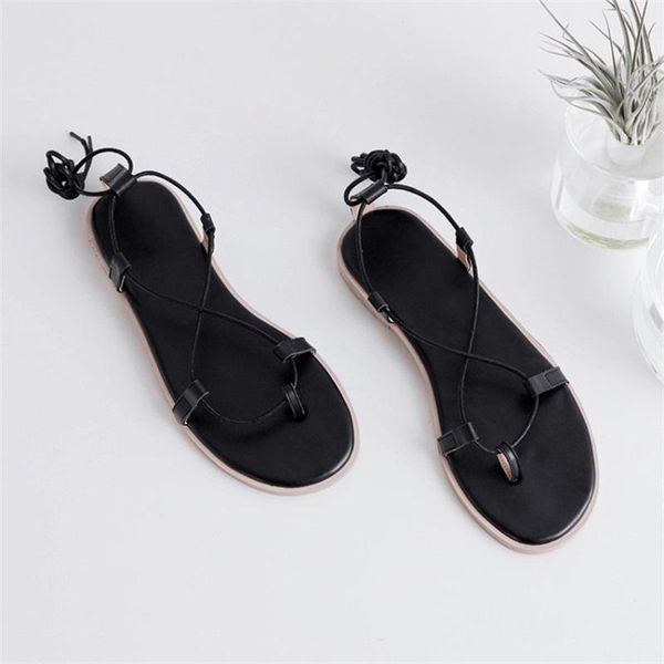 sandals women's flat bottomed open toe bandage summer 2021 first layer cowhide european and american style fashion, Black
sandals women's flat bottomed open toe bandage summer 2021 first layer cowhide european and american style fashion, Black
