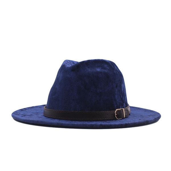 wide brim hats velvet fedora women men wool jazz felt panama trilby cap autumn winter british style male female hat, Blue;gray
wide brim hats velvet fedora women men wool jazz felt panama trilby cap autumn winter british style male female hat, Blue;gray
