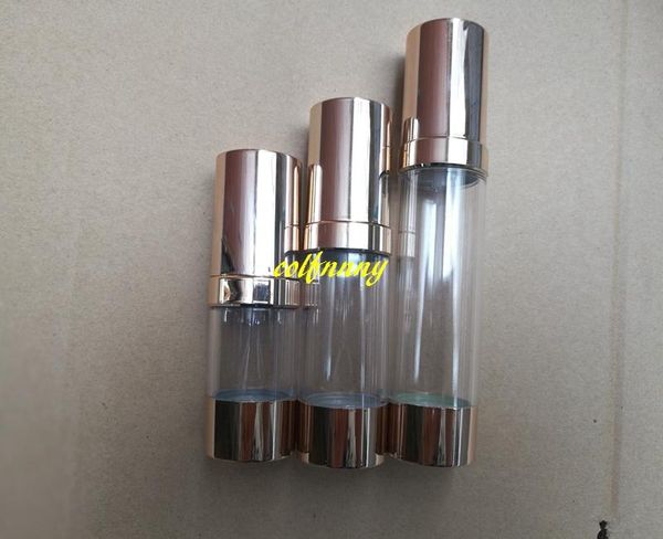 100pcs/lot fast shipping 15ml 30ml 50ml gold epmty vacuum pump cosmetic bottle transparent lotion bottle for travel
100pcs/lot fast shipping 15ml 30ml 50ml gold epmty vacuum pump cosmetic bottle transparent lotion bottle for travel