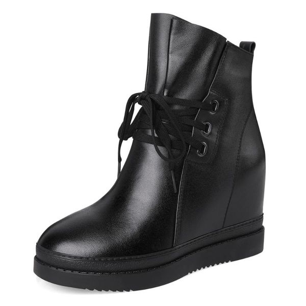 boots autumn winter ankle women wedges high heels platform shoes split leather ladies thick designer woman e0097, Black
boots autumn winter ankle women wedges high heels platform shoes split leather ladies thick designer woman e0097, Black
