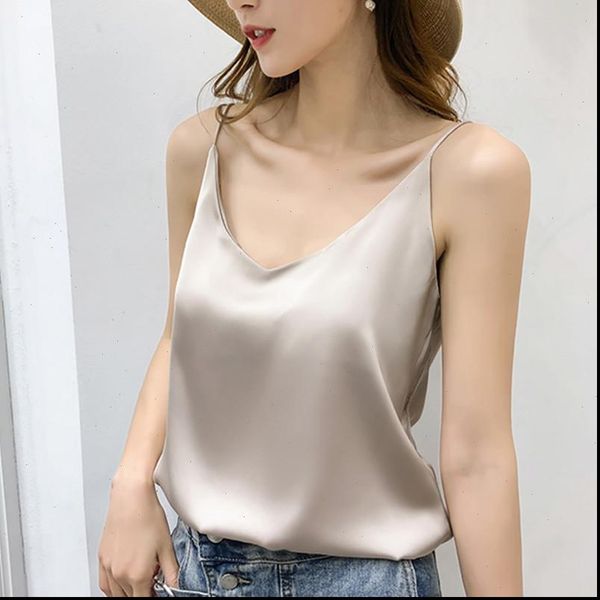 korean fashion silk women woman satin camisole plus size woman sleeveless v neck tanks summer women solid tees, White
korean fashion silk women woman satin camisole plus size woman sleeveless v neck tanks summer women solid tees, White