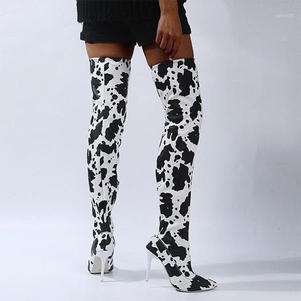 boots women's stretch fabric thigh high ladoes pointed toe thin heels female shoes women milk cow color over the knee1, Black
boots women's stretch fabric thigh high ladoes pointed toe thin heels female shoes women milk cow color over the knee1, Black