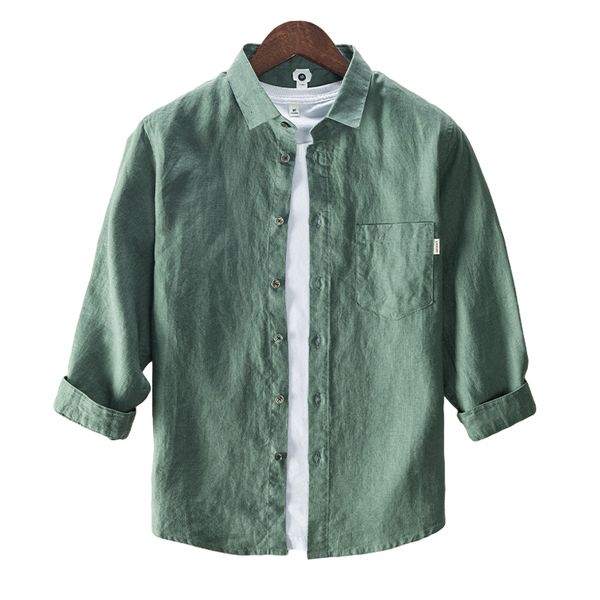 2021 new shirt casual turn-down collar solid three quarters male sleeve fashion trendy clothes 9qsx, White
2021 new shirt casual turn-down collar solid three quarters male sleeve fashion trendy clothes 9qsx, White