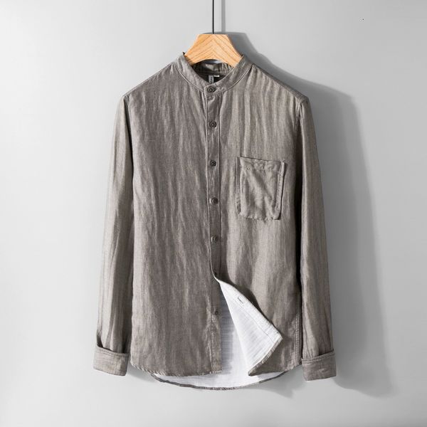 2021 spring new casual solid simple fashion mens shirt linen long-sleeved men brand stand collar shirts male chemise hghr, White;black
2021 spring new casual solid simple fashion mens shirt linen long-sleeved men brand stand collar shirts male chemise hghr, White;black