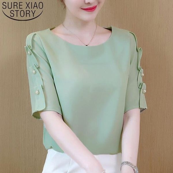 fashion women shirt 2021 chiffon beaded short sleeve shirt women green and white shirt ladies women clothes 0744 30 210306
fashion women shirt 2021 chiffon beaded short sleeve shirt women green and white shirt ladies women clothes 0744 30 210306