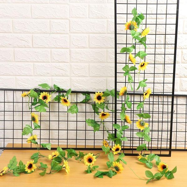 decorative flowers & wreaths 260cm artificial with green leaves hanging garland fake silk sunflower ivy vine garden fences home wedding deca
decorative flowers & wreaths 260cm artificial with green leaves hanging garland fake silk sunflower ivy vine garden fences home wedding deca