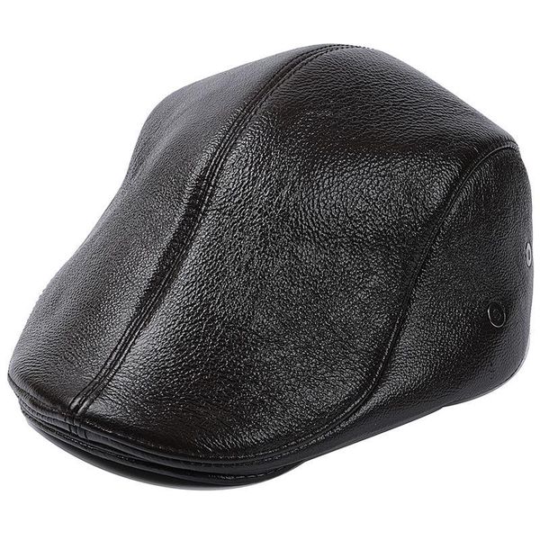 berets men's real cow leather baseball cap/beret winter warm hat men with earmuffs, Blue;gray
berets men's real cow leather baseball cap/beret winter warm hat men with earmuffs, Blue;gray