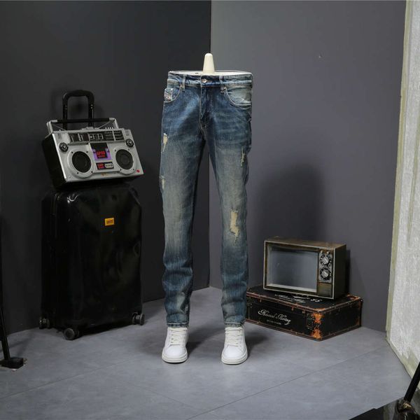autumn and winter jeans men's fashion slim feet nostalgic youth handsome long pants with holeswinter, Blue
autumn and winter jeans men's fashion slim feet nostalgic youth handsome long pants with holeswinter, Blue