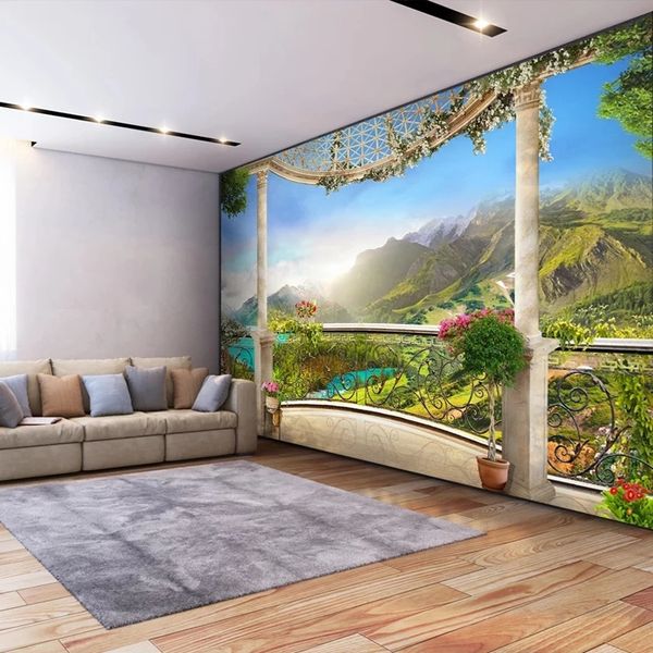 custom wallpaper mural 3d window balcony mountain scenery bedroom living room sofa tv background wall home decor
custom wallpaper mural 3d window balcony mountain scenery bedroom living room sofa tv background wall home decor
