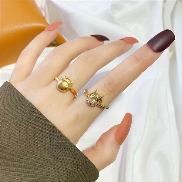 new women cow rings adjustable open wedding band finger ring valentines day gift for lady girls, Golden;silver 
new women cow rings adjustable open wedding band finger ring valentines day gift for lady girls, Golden;silver
