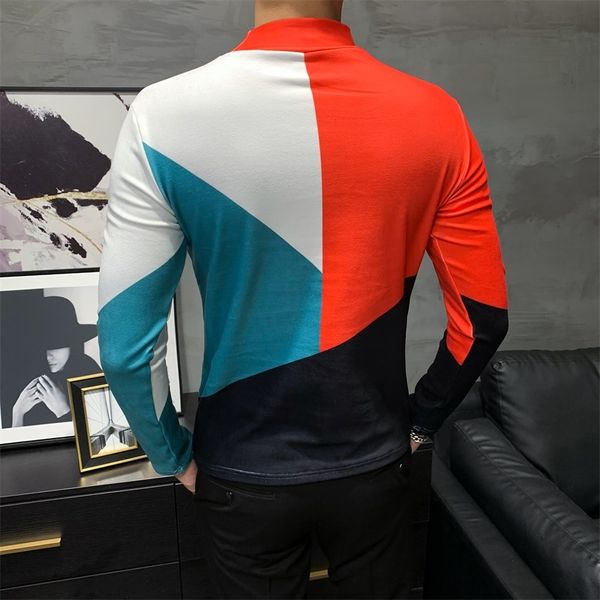 New Moda Retalhos Cor t Camisa Masculina Gola Alta Outono Manga Longa Dos Homens Camisetas Casuais Todo o Jogo Magro Ajuste Street PF2T, Black;brown
New Moda Retalhos Cor t Camisa Masculina Gola Alta Outono Manga Longa Dos Homens Camisetas Casuais Todo o Jogo Magro Ajuste Street PF2T, Black;brown