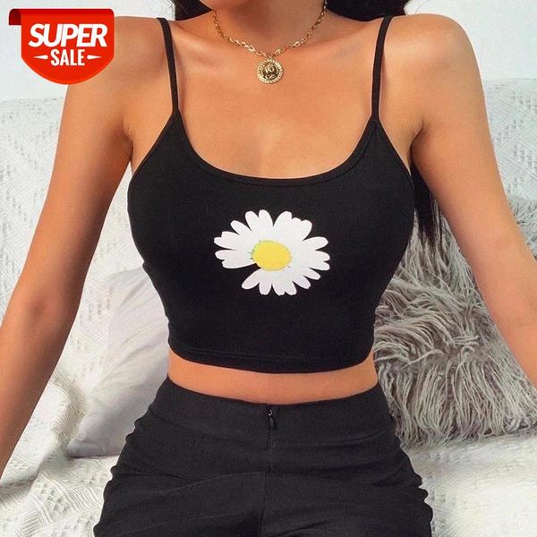 black big daisy printed cropped summer fashion women's streetwear camis backless tank slim camisole wdc5322 #oy3m, White
black big daisy printed cropped summer fashion women's streetwear camis backless tank slim camisole wdc5322 #oy3m, White